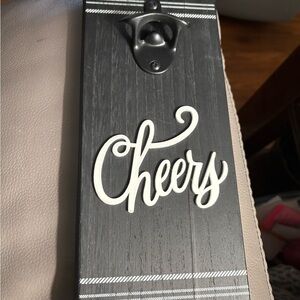Hallmark Black and White Cheers Wall Hook